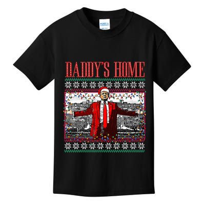 DaddyS Home Trump Ugly Christmas Sweater Xmas Pajamas Kids T-Shirt