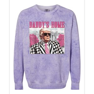 DaddyS Home Trump 2024 Colorblast Crewneck Sweatshirt