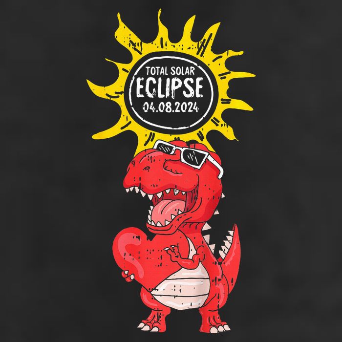 Dinosaur Heart Total Solar Eclipse April 8 2024 Totality Cool Comfort Performance Bucket Hat