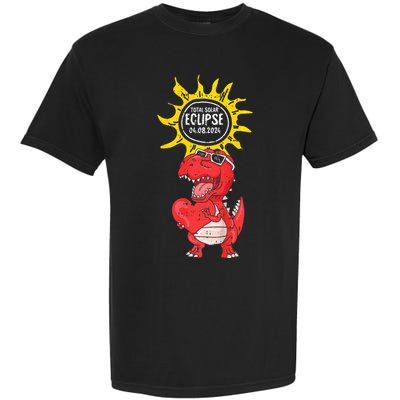 Dinosaur Heart Total Solar Eclipse April 8 2024 Totality Garment-Dyed Heavyweight T-Shirt