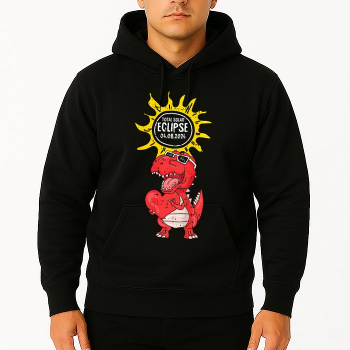 Dinosaur Heart Total Solar Eclipse April 8 2024 Totality Hoodie