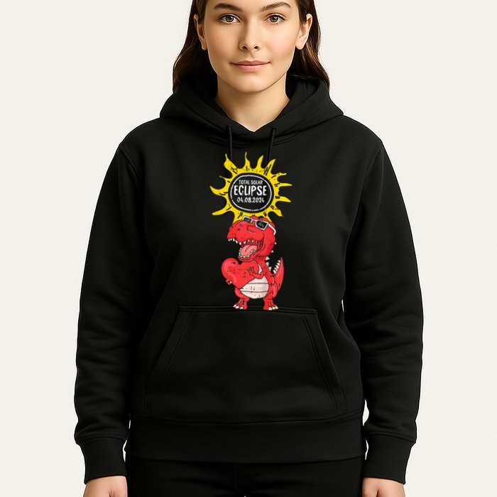 Dinosaur Heart Total Solar Eclipse April 8 2024 Totality Hoodie