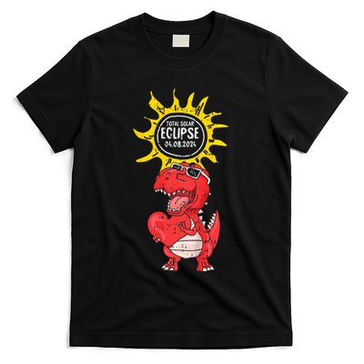 Dinosaur Heart Total Solar Eclipse April 8 2024 Totality T-Shirt