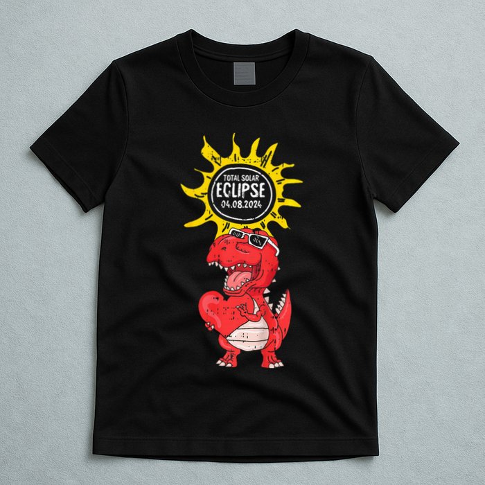 Dinosaur Heart Total Solar Eclipse April 8 2024 Totality T-Shirt