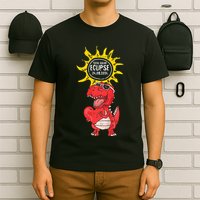 Dinosaur Heart Total Solar Eclipse April 8 2024 Totality T-Shirt