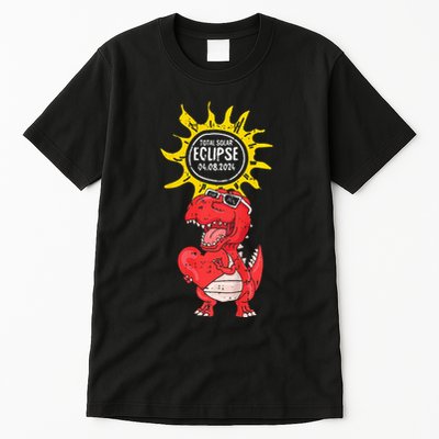Dinosaur Heart Total Solar Eclipse April 8 2024 Totality Tall T-Shirt