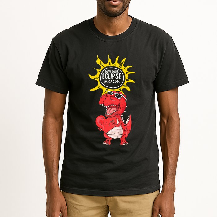 Dinosaur Heart Total Solar Eclipse April 8 2024 Totality Tall T-Shirt