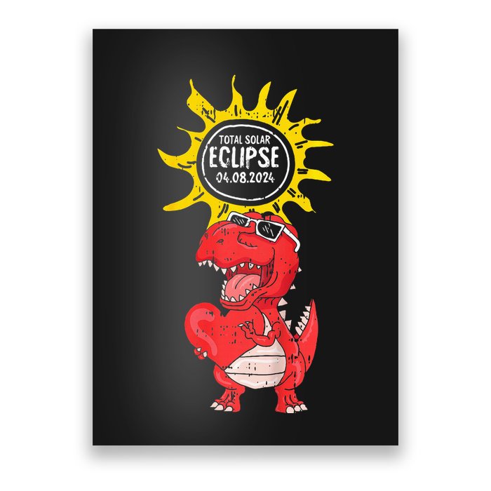 Dinosaur Heart Total Solar Eclipse April 8 2024 Totality Poster