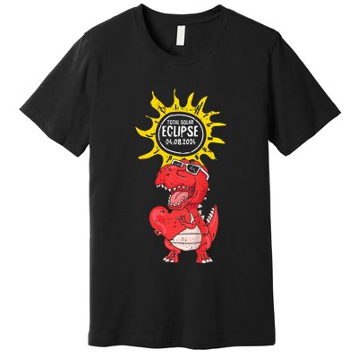 Dinosaur Heart Total Solar Eclipse April 8 2024 Totality Premium T-Shirt