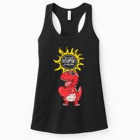 Dinosaur Heart Total Solar Eclipse April 8 2024 Totality Womens Tank Top