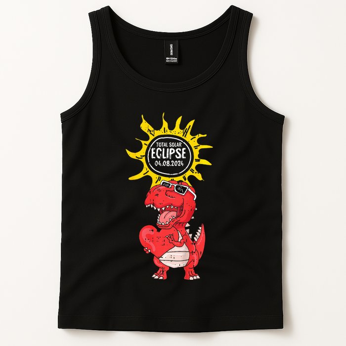 Dinosaur Heart Total Solar Eclipse April 8 2024 Totality Tank Top