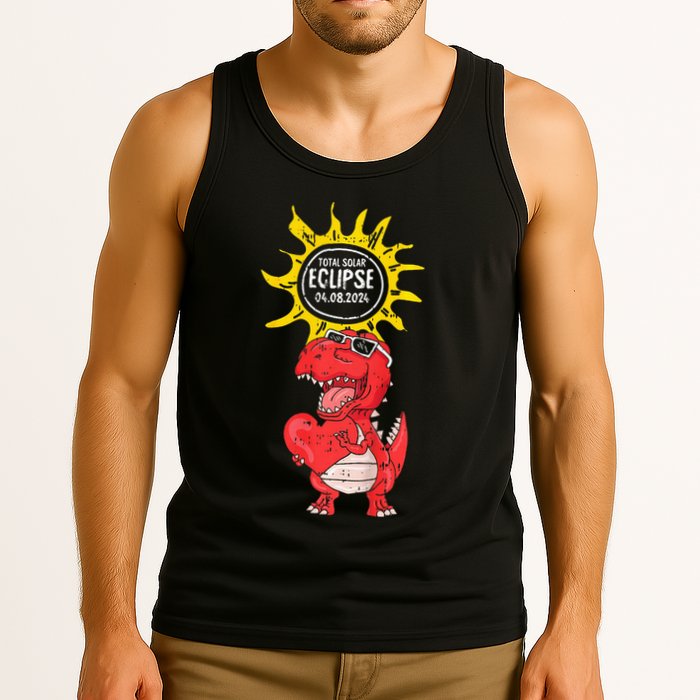 Dinosaur Heart Total Solar Eclipse April 8 2024 Totality Tank Top