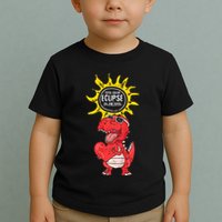Dinosaur Heart Total Solar Eclipse April 8 2024 Totality Toddler T-Shirt