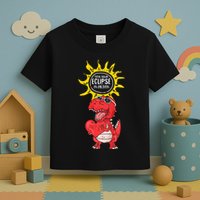 Dinosaur Heart Total Solar Eclipse April 8 2024 Totality Toddler T-Shirt
