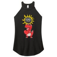 Dinosaur Heart Total Solar Eclipse April 8 2024 Totality Women's Perfect Tri Rocker Tank