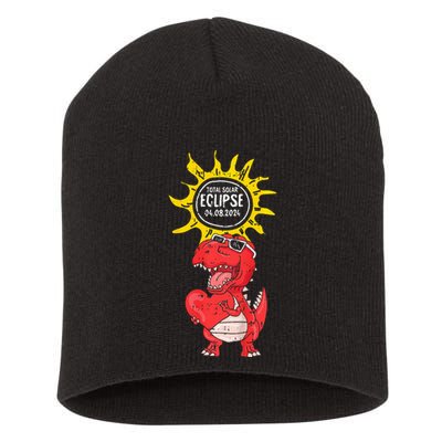 Dinosaur Heart Total Solar Eclipse April 8 2024 Totality Short Acrylic Beanie