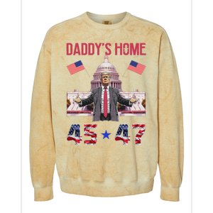 Daddys Home Trump 45 47 Colorblast Crewneck Sweatshirt