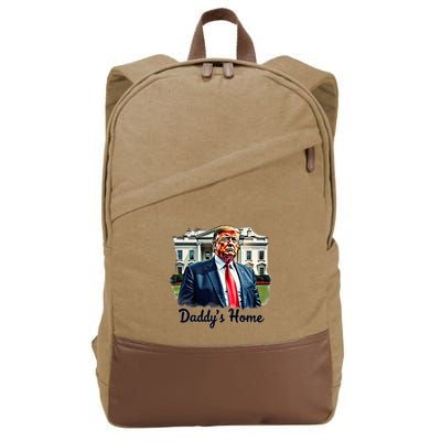 Daddys Home TrumpS Historic Return To The White House Cotton Canvas Backpack