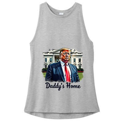 Daddys Home TrumpS Historic Return To The White House Ladies PosiCharge Tri-Blend Wicking Tank