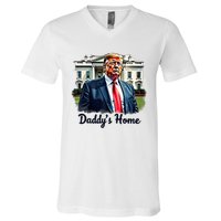 Daddys Home TrumpS Historic Return To The White House V-Neck T-Shirt