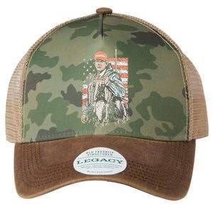 Duck Hunting Trump Camo Hello Hunting Season Us Flag Legacy Tie Dye Trucker Hat