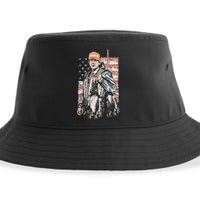 Duck Hunting Trump Camo Hello Hunting Season Us Flag Sustainable Bucket Hat