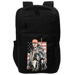 Duck Hunting Trump Camo Hello Hunting Season Us Flag Impact Tech Backpack