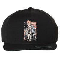 Duck Hunting Trump Camo Hello Hunting Season Us Flag Wool Snapback Cap