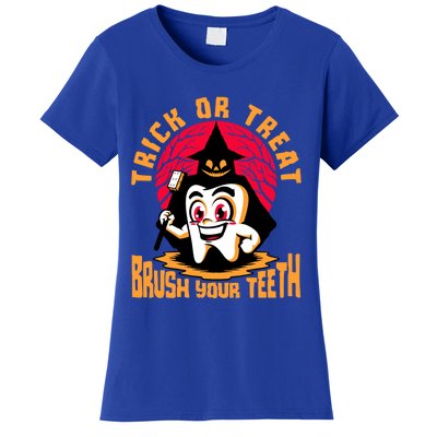 Dentist Halloween Trick Or Treat Brush Your Teeth Dental Gift Women's T-Shirt