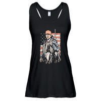 Duck Hunting Trump Camo Hello Hunting Season Us Flag Gift Ladies Essential Flowy Tank