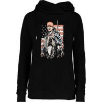 Duck Hunting Trump Camo Hello Hunting Season Us Flag Gift Womens Funnel Neck Pullover Hood