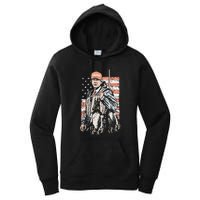 Duck Hunting Trump Camo Hello Hunting Season Us Flag Gift Women's Pullover Hoodie