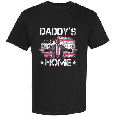 Daddys Home Trump 2024 Funny Trump Take America Back Garment-Dyed Heavyweight T-Shirt