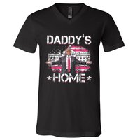 Daddys Home Trump 2024 Funny Trump Take America Back V-Neck T-Shirt