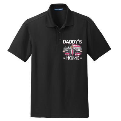 Daddys Home Trump 2024 Funny Trump Take America Back Dry Zone Grid Polo