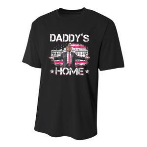 Daddys Home Trump 2024 Funny Trump Take America Back Youth Performance Sprint T-Shirt