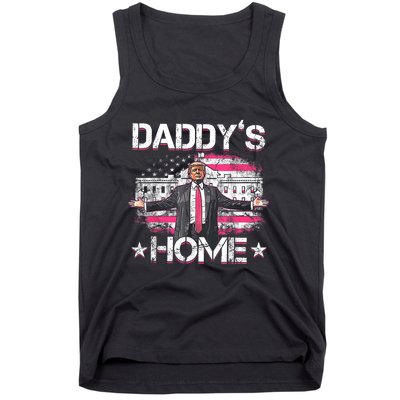 Daddys Home Trump 2024 Funny Trump Take America Back Tank Top