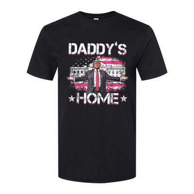 Daddys Home Trump 2024 Funny Trump Take America Back Softstyle CVC T-Shirt