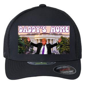 DaddyS Home Trump 2024 Stand With Trump Flexfit Unipanel Trucker Cap