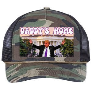 DaddyS Home Trump 2024 Stand With Trump Retro Rope Trucker Hat Cap