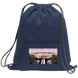 DaddyS Home Trump 2024 Stand With Trump Sweatshirt Cinch Pack Bag