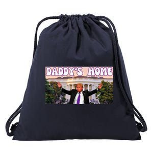 DaddyS Home Trump 2024 Stand With Trump Drawstring Bag