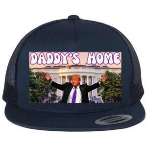 DaddyS Home Trump 2024 Stand With Trump Flat Bill Trucker Hat