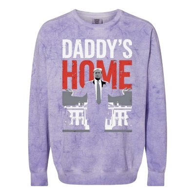 DaddyS Home Trump President 47 Colorblast Crewneck Sweatshirt