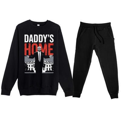 DaddyS Home Trump President 47 Premium Crewneck Sweatsuit Set