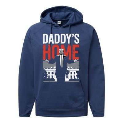 DaddyS Home Trump President 47 Performance Fleece Hoodie