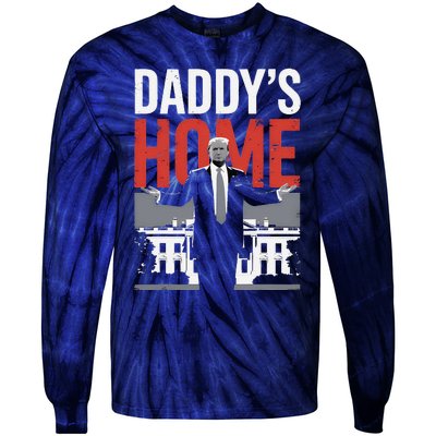 DaddyS Home Trump President 47 Tie-Dye Long Sleeve Shirt