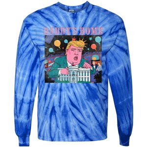 DaddyS Home Trump Take America Back 2024 Tie-Dye Long Sleeve Shirt