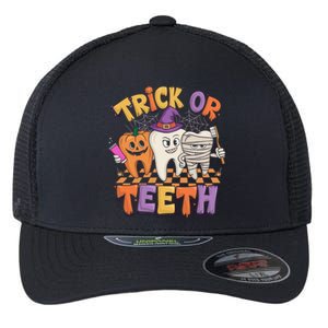 Dentist Halloween Trick Or Th Dental Assistant Halloween Gift Flexfit Unipanel Trucker Cap