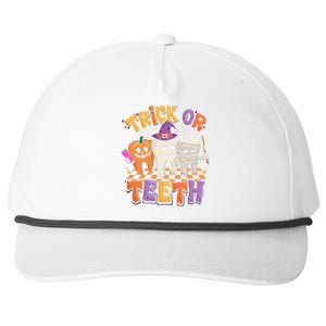 Dentist Halloween Trick Or Th Dental Assistant Halloween Gift Snapback Five-Panel Rope Hat